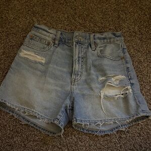 PacSun Distressed Light Blue Jean Shorts